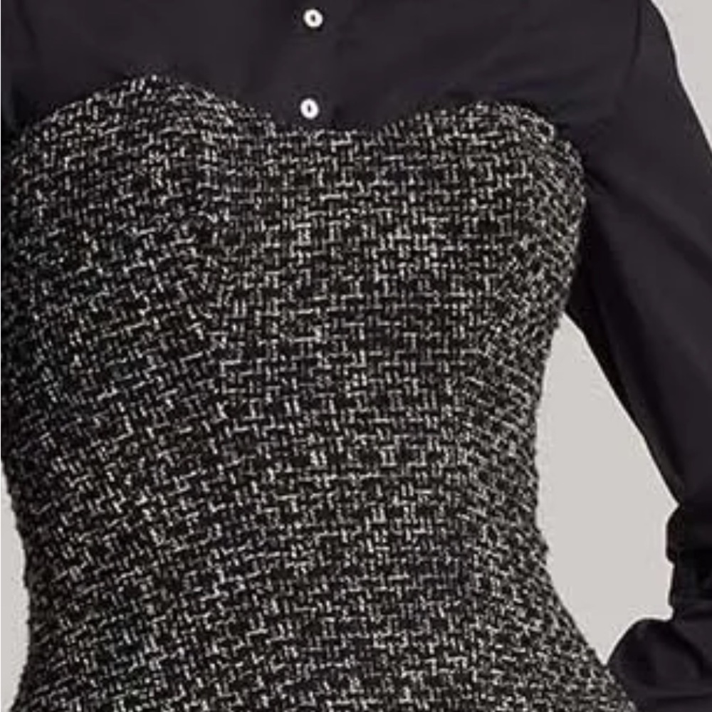 Anne Fontaine Elegant Houndstooth Bustier